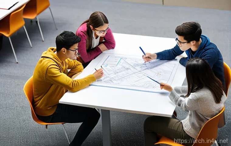 건축기사 필기시험 대비 꿀팁 - **Prompt:** A diverse young female student, with her hair tied back, deeply focused on her studies f...